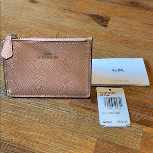 Coach Mini Skinny ID Case (Petal/Silver)